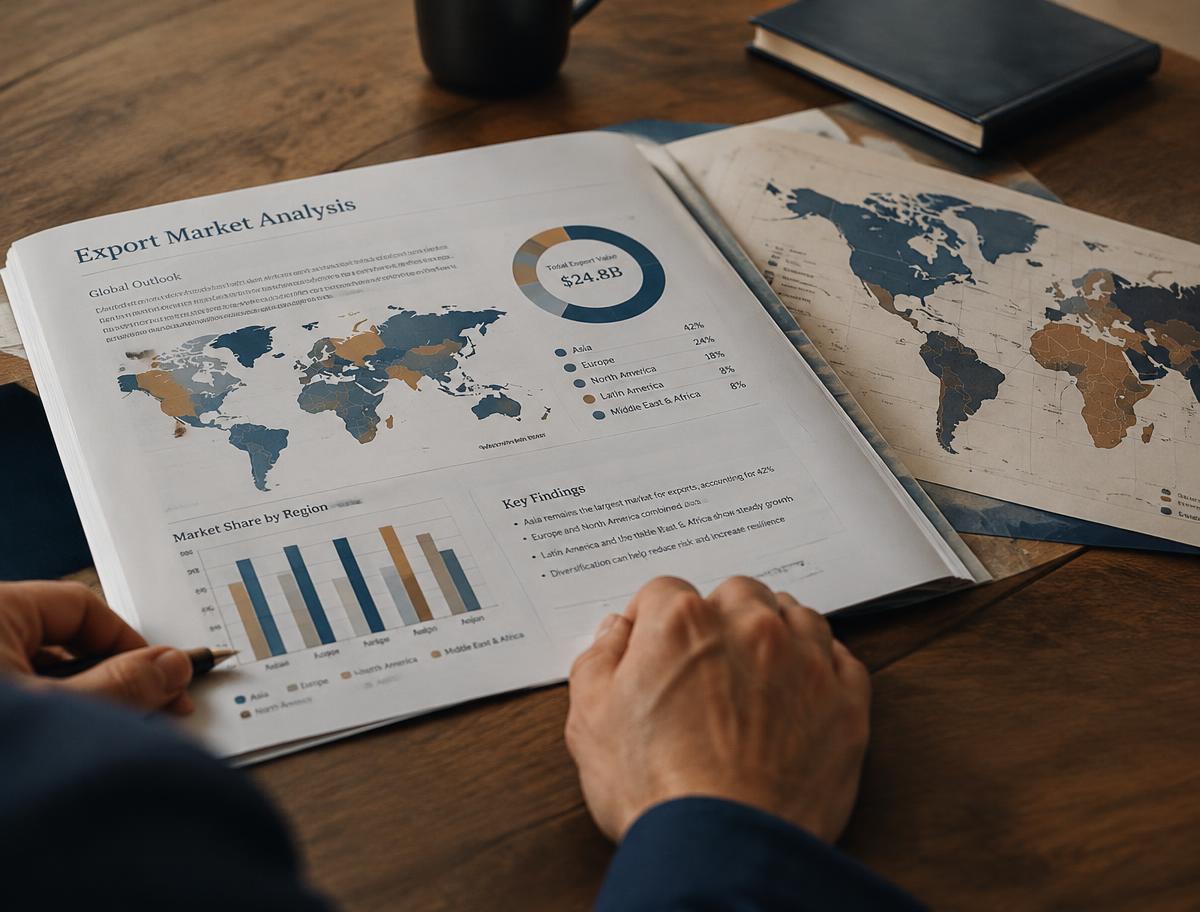 Reviewing an export market analysis report